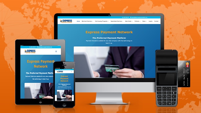 Express Payment Network solutions on desktop, tablet, phone and payment terminal